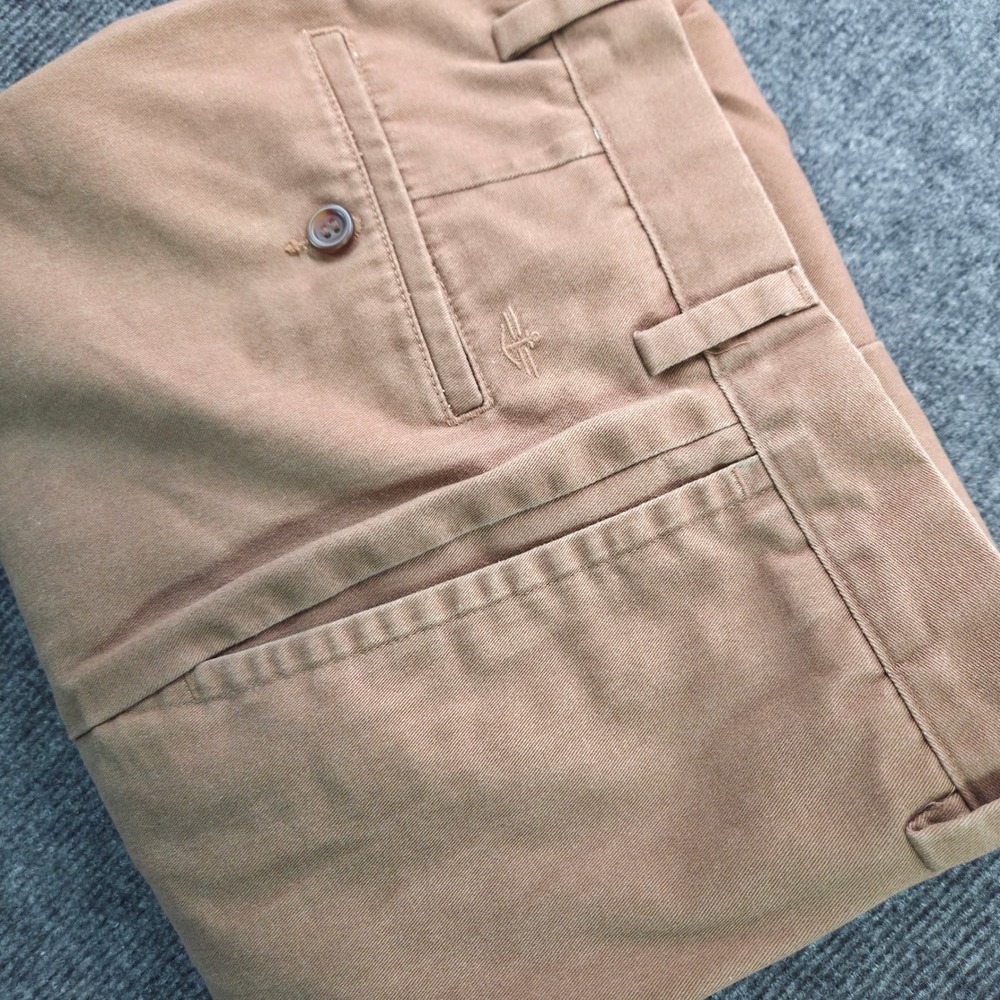 Dockers Mens 32x30 Tan Brown Cotton Blend Straight Fit Chino Pants casual